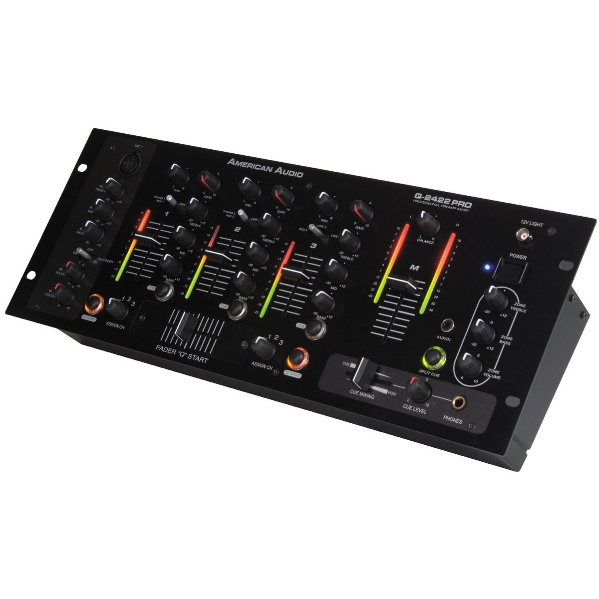 DJ機材 American Audio Q-2422 PRO AMERICAN AUDIO / 3チャンネルDJミキサー Q2422PRO - YouTube